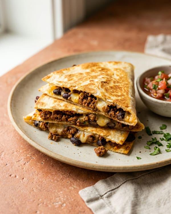 Beefy Breakfast Quesadilla