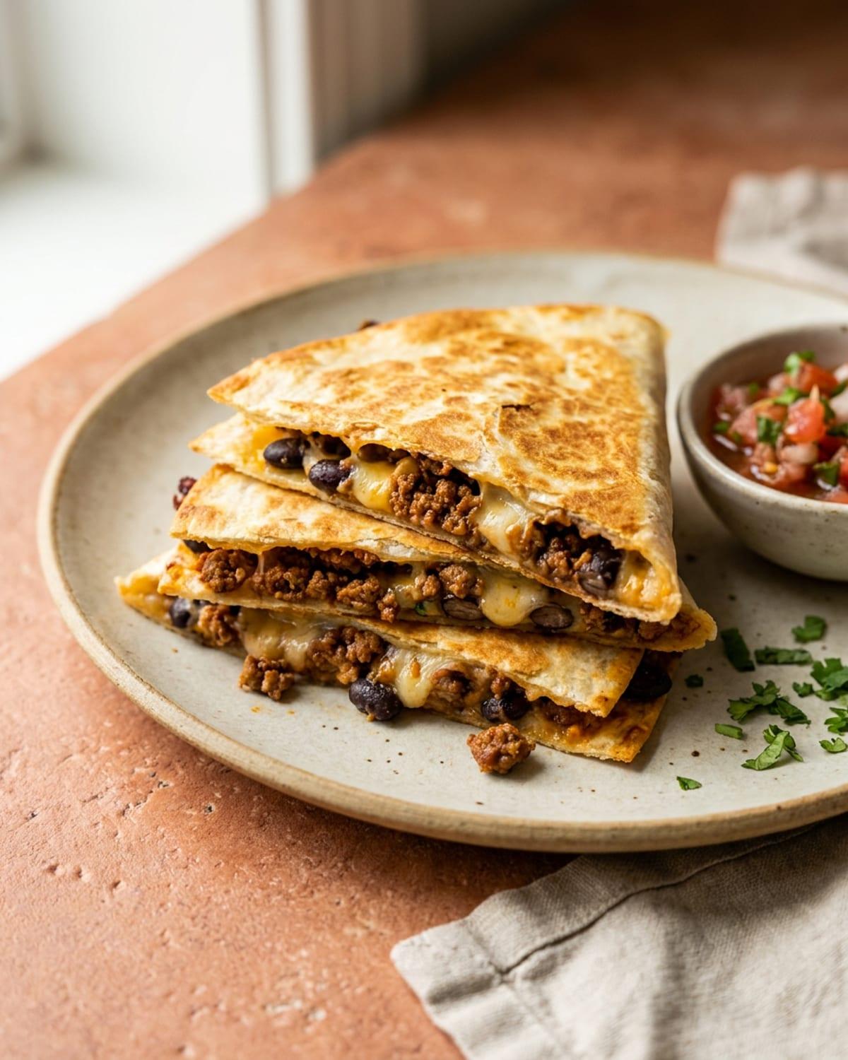 Beefy Breakfast Quesadilla