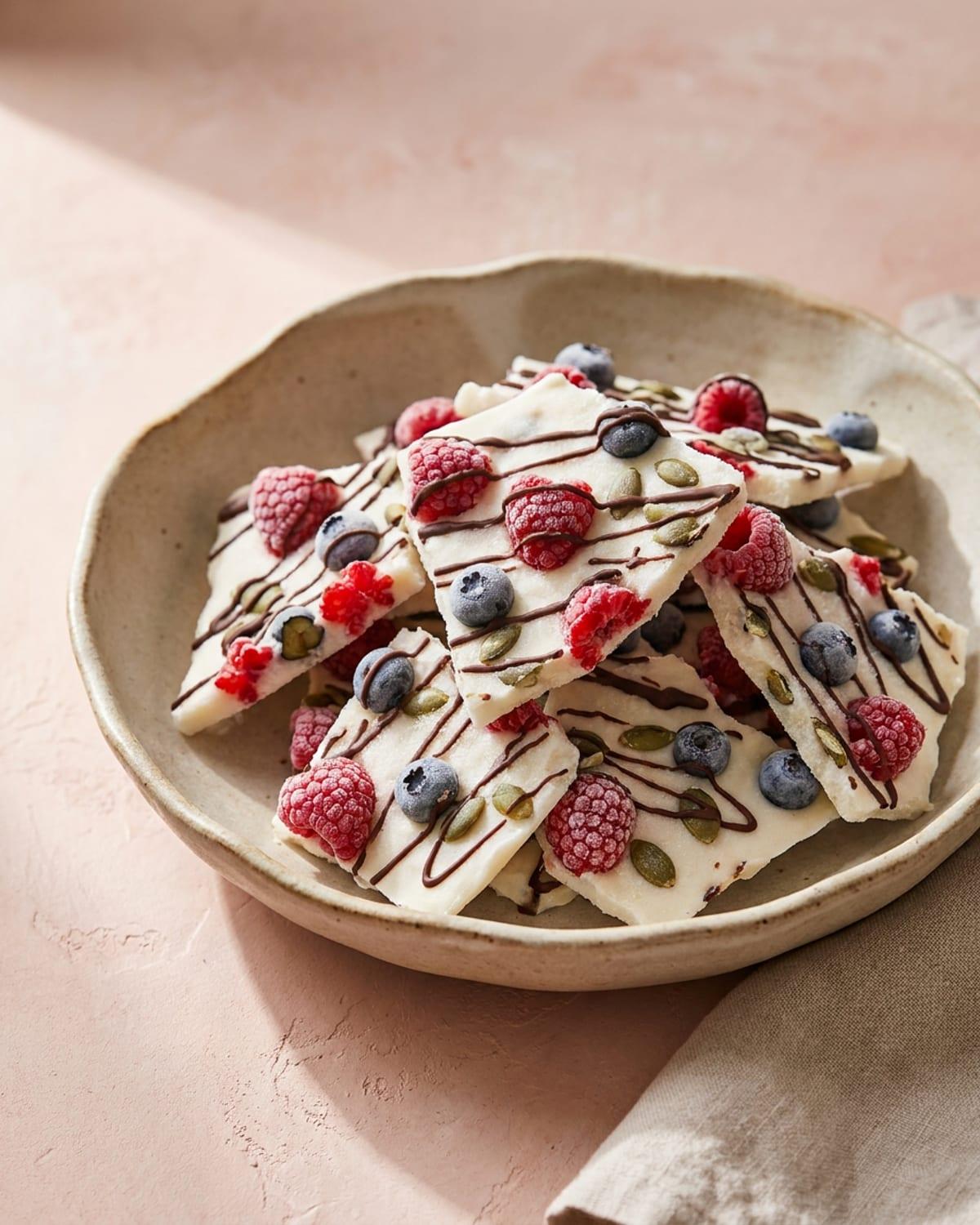 Berry Frozen Yogurt Bark