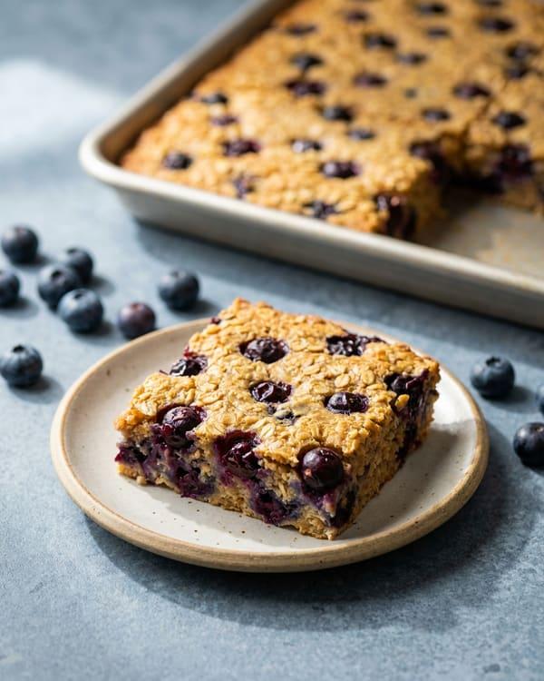 Blueberry Protein Baked Oats