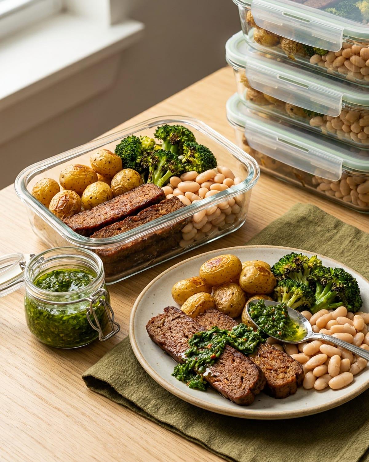 Chimichurri Seitan Steak and Potato Box