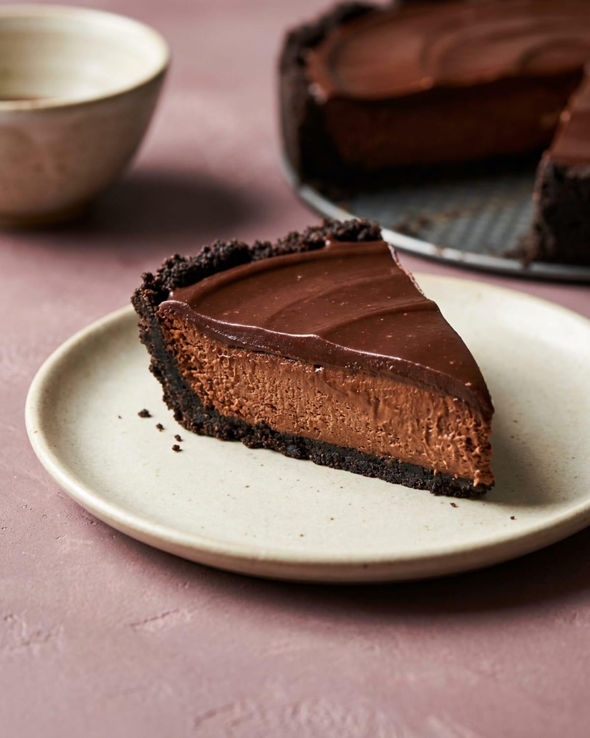 Chocolate Peanut Butter Silk Pie