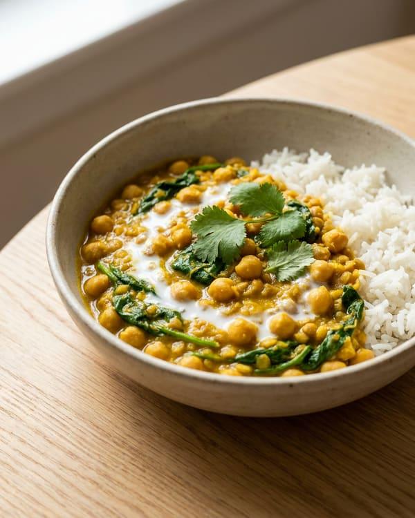 Coconut Chickpea and Lentil Curry