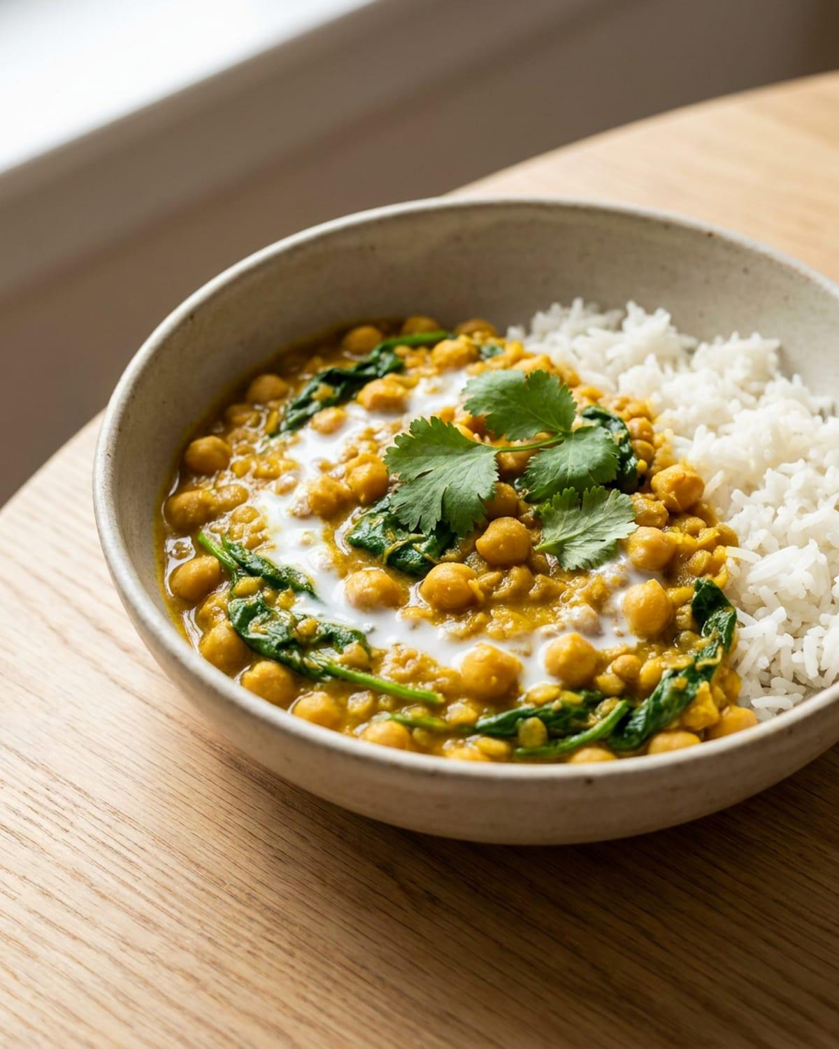 Coconut Chickpea and Lentil Curry