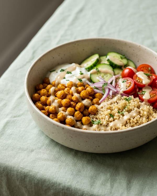Crispy Chickpea Shawarma Bowls