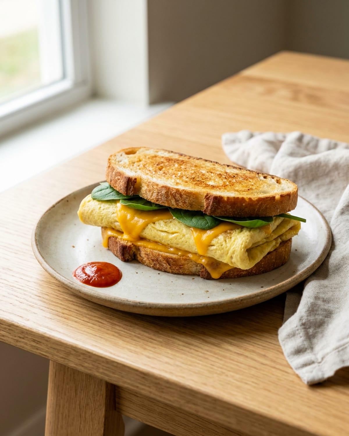 Folded Egg Breakfast Sandwich