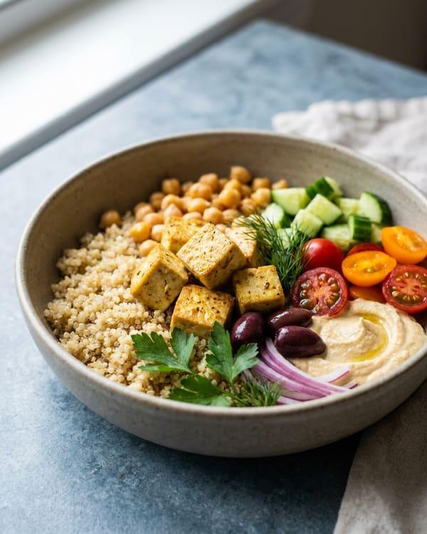 Greek Lemon Tofu Bowls