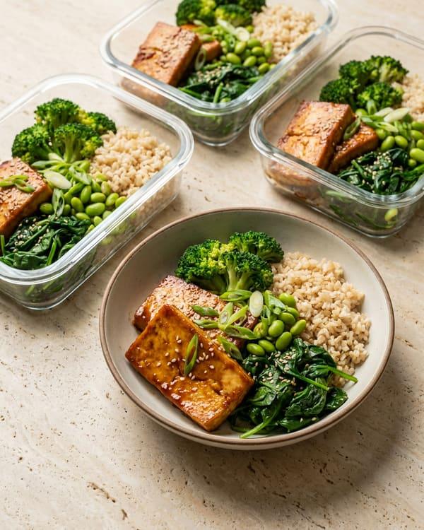 Miso-Glazed Tofu and Brown Rice Box