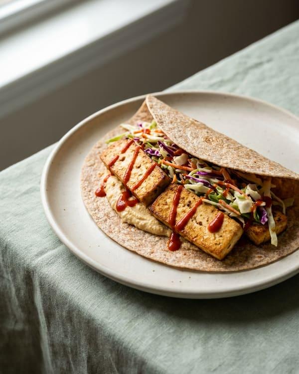 No-Cook Smoky Tofu Wrap