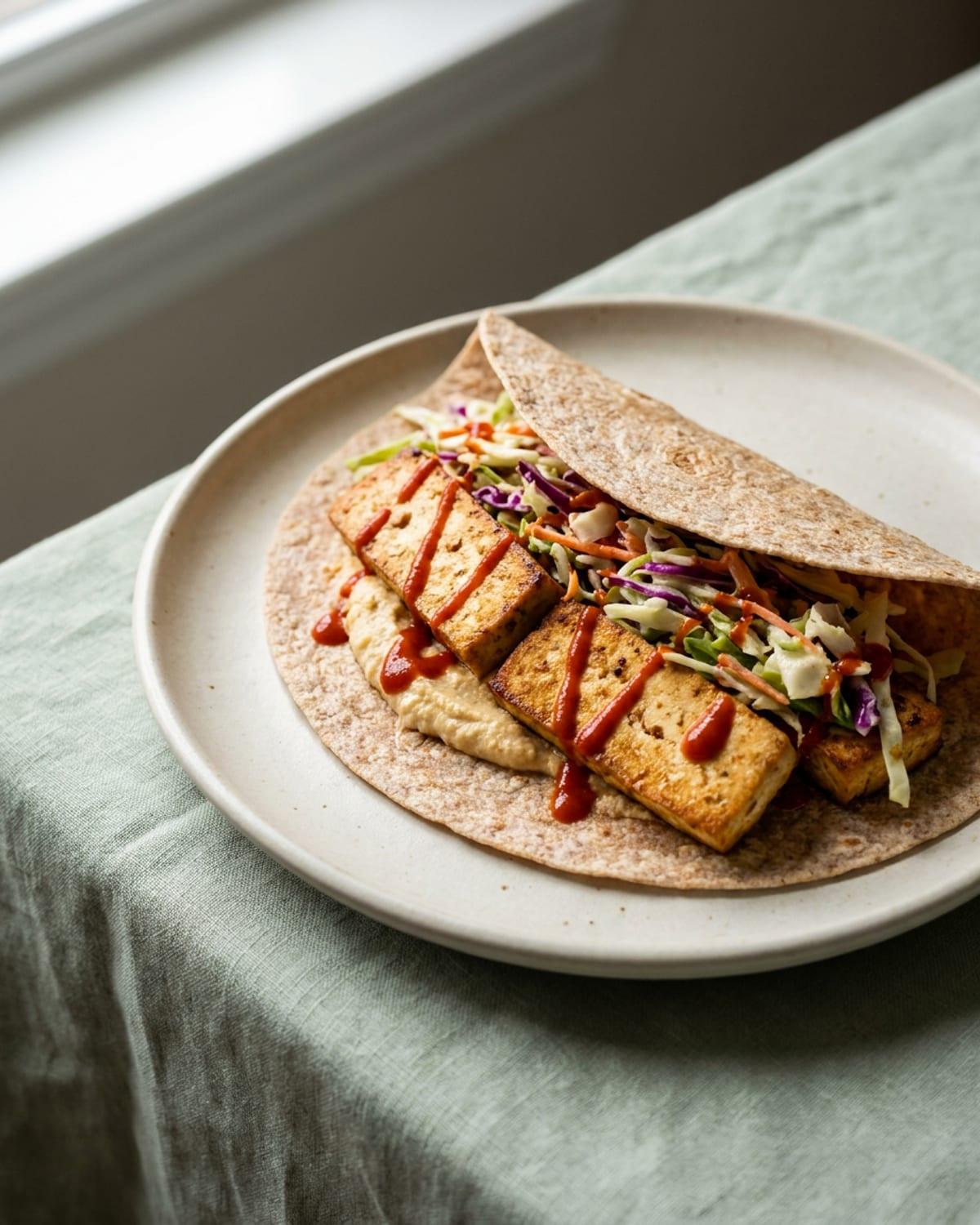 No-Cook Smoky Tofu Wrap