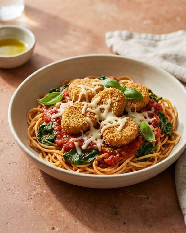Chick'n Nugget Parm Pasta