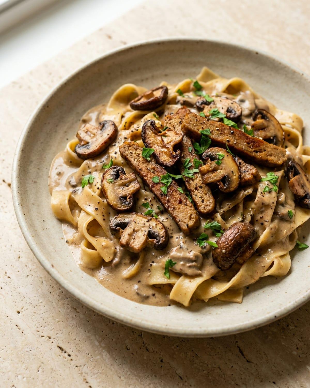 Creamy Mushroom Stroganoff
