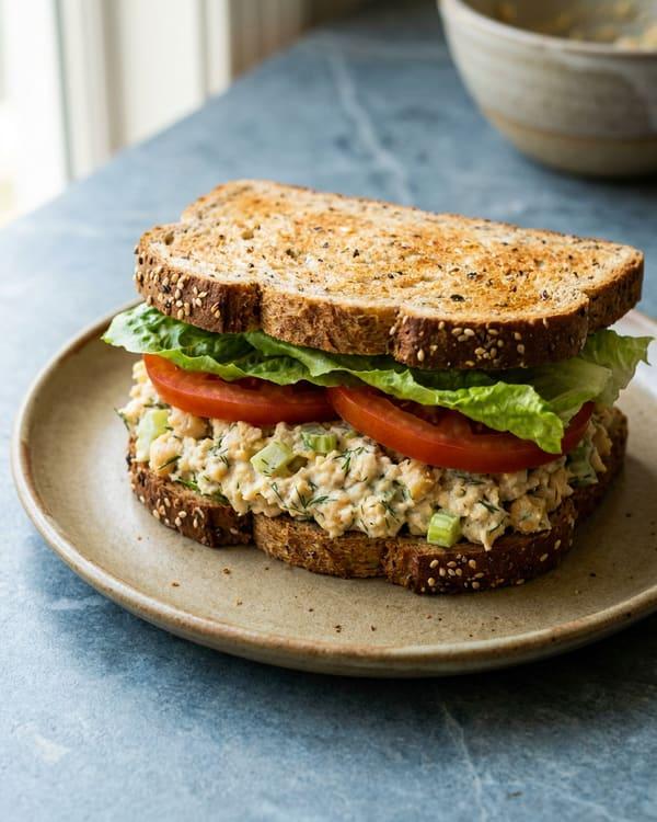 Smashed Chickpea Tuna Sandwich