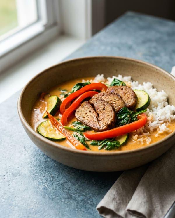 Thai Red Curry with Seitan