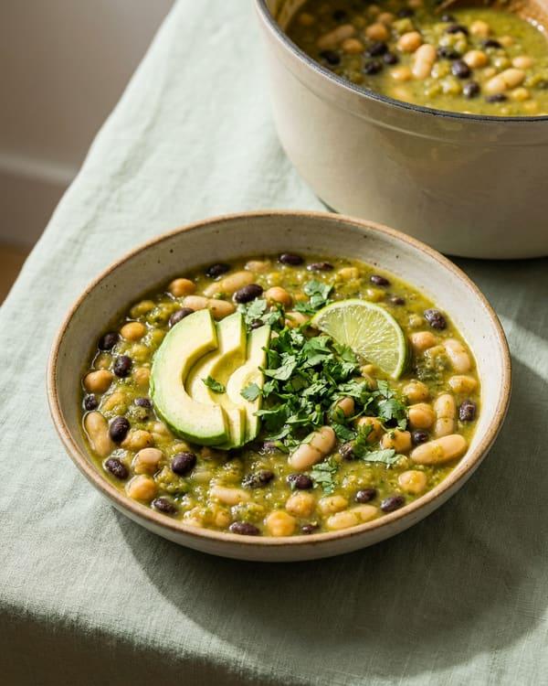 Three-Bean Chili Verde