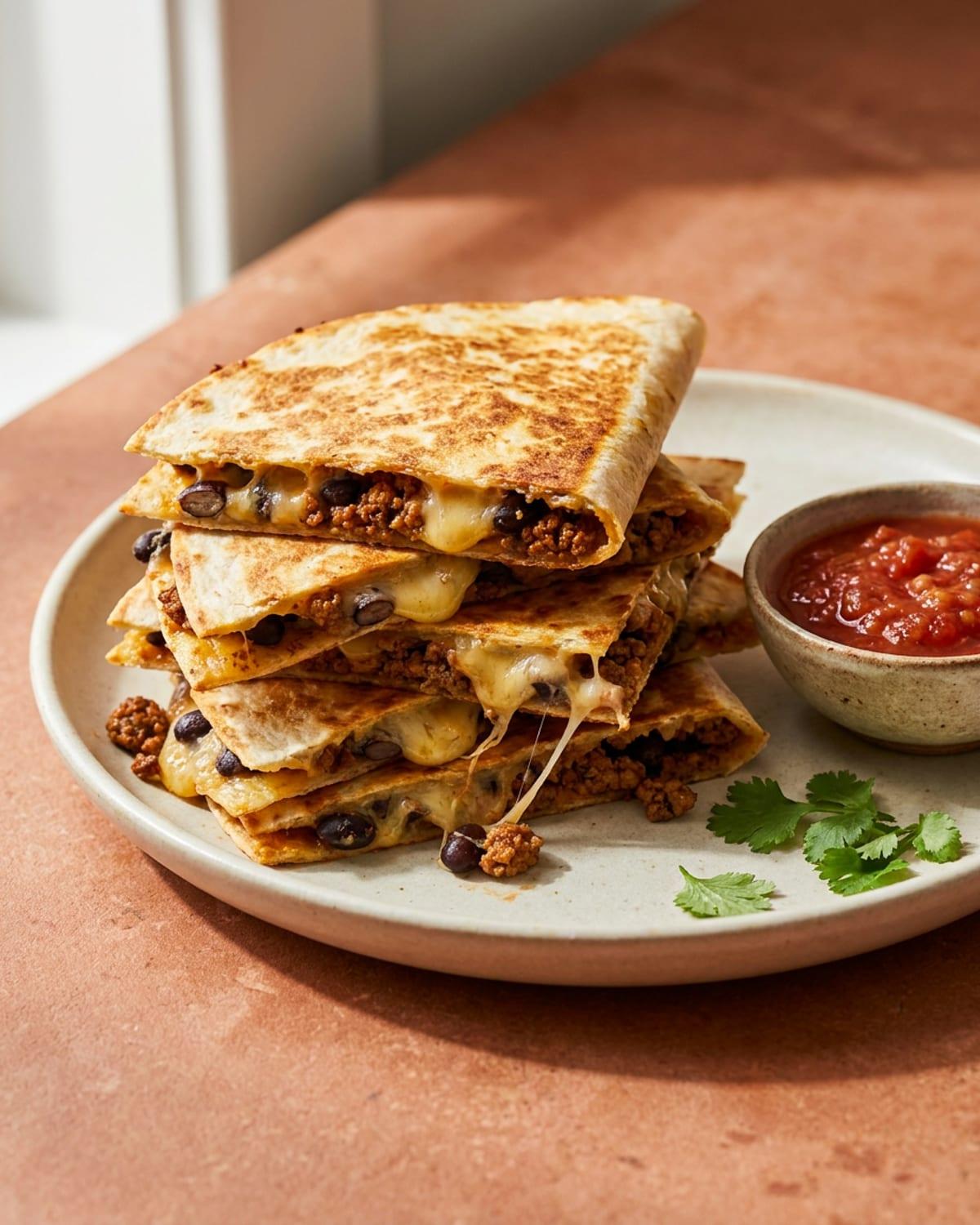 Crispy Black Bean Quesadillas