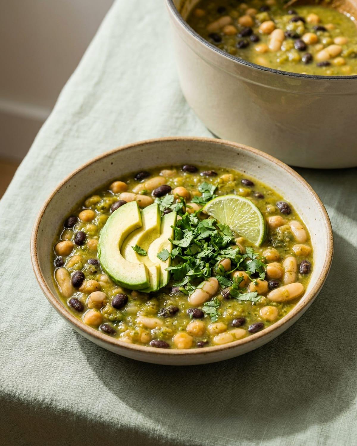 Three-Bean Chili Verde