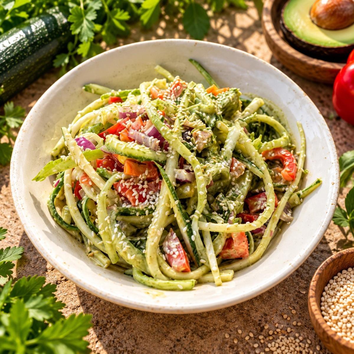 Joshua's Zucchini Cucumber Pasta Salad