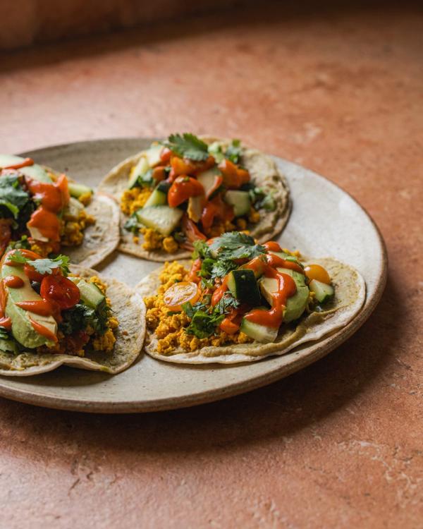 Giselle's Tofu Kimchi Street Tacos