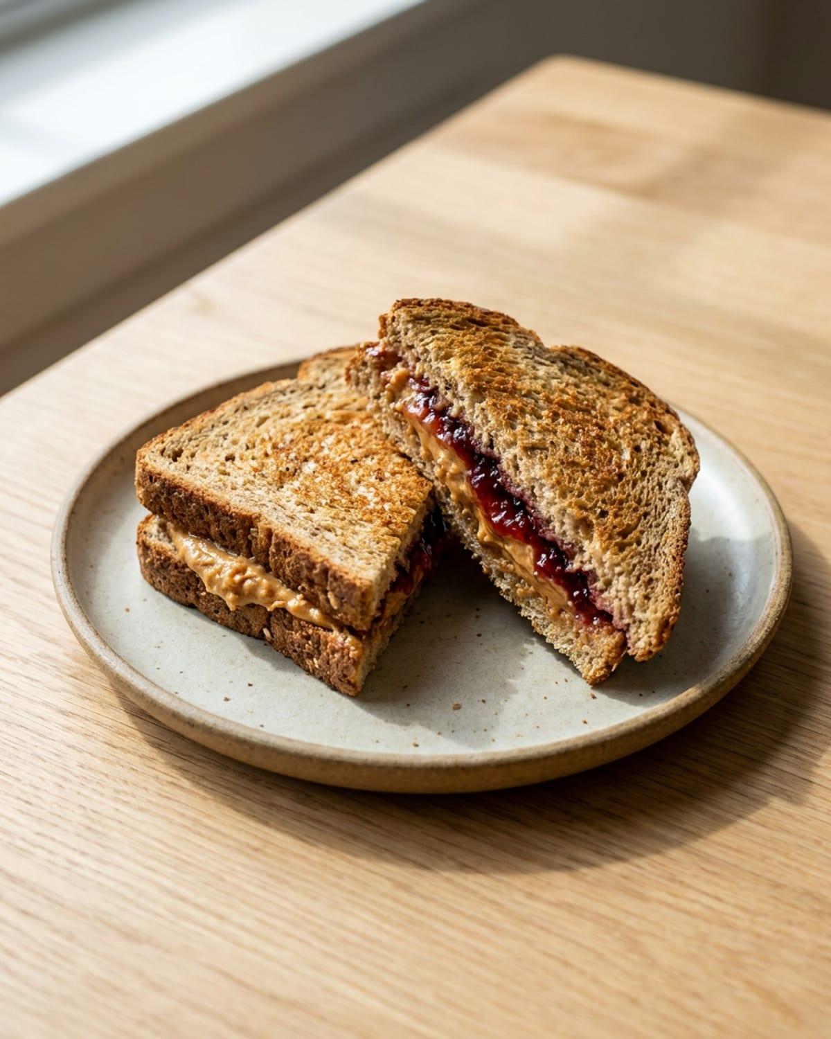 Classic Peanut Butter and Jelly Sandwich