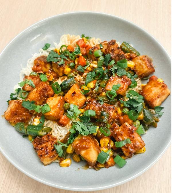 Melissa's Crispy Tofu Peanut-Style Noodles