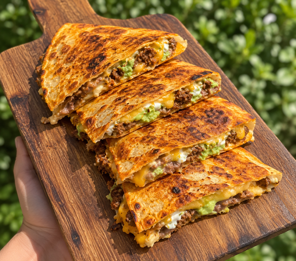 Loaded Cheesy Seitan Quesadillas