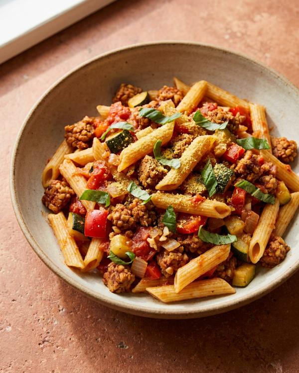 Luca's Tempeh and Vegetable Pasta