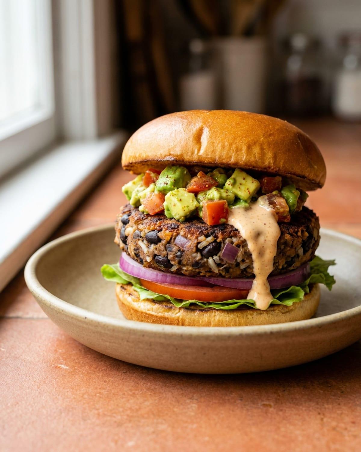 Vegan Creole Black Bean Burgers