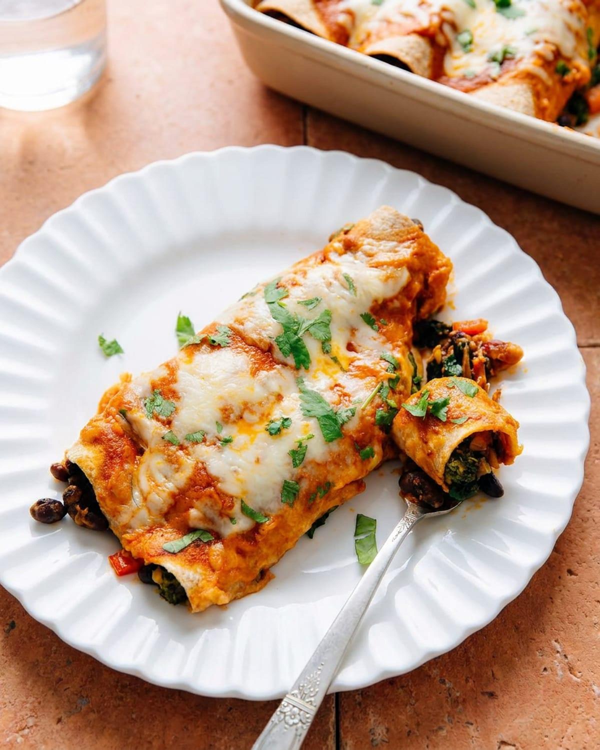 Veggie Black Bean Enchiladas