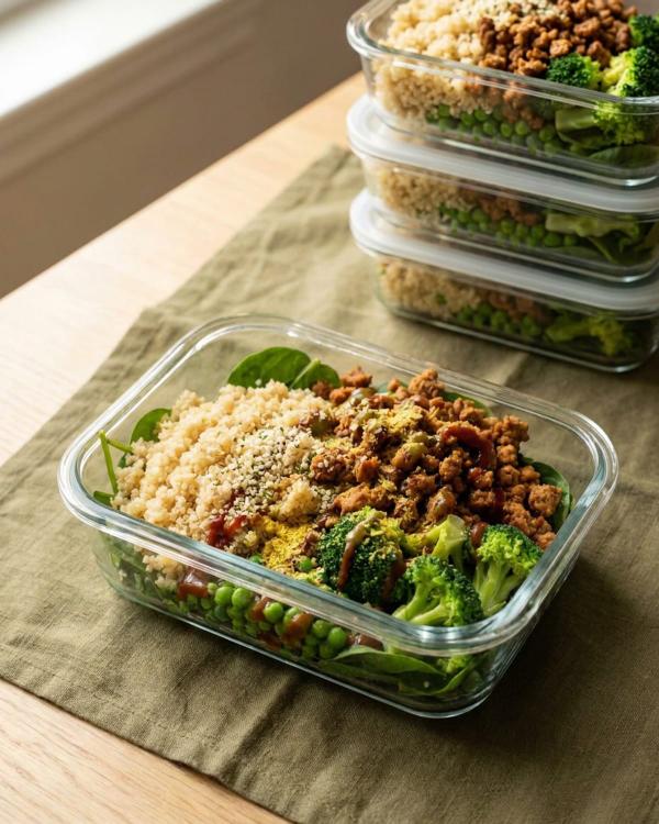 Will's Meal Prep Quinoa TVP Bowl